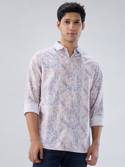 Spykar - Pink Floral Print Regular Fit Shirt