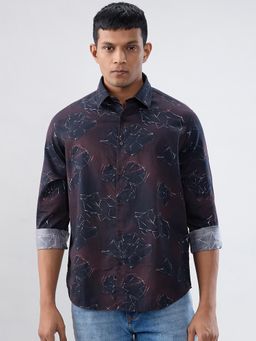 Spykar - Red Print Regular Fit Shirt