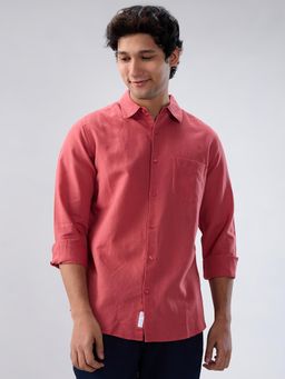 Spykar - Pink Solid Regular Fit Shirt