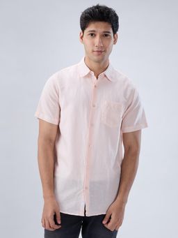 Spykar - Pink Solid Regular Fit Shirt