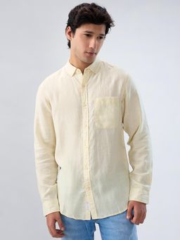 Spykar - Beige Solid Regular Fit Shirt