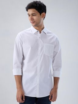 Spykar - White Solid Regular Fit Shirt