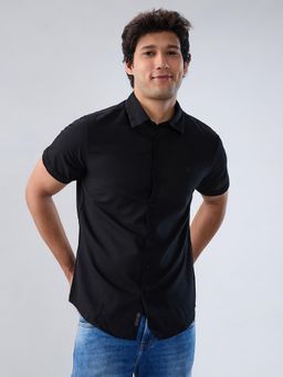 Spykar - Black Solid Regular Fit Shirt