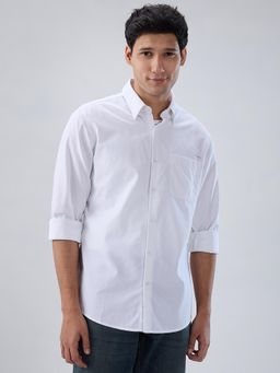 Spykar - White Solid Regular Fit Shirt