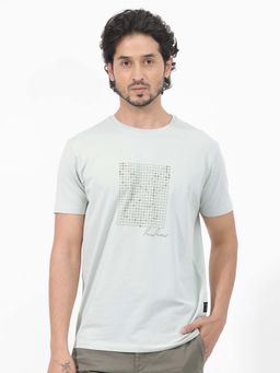 Rare Rabbit - Alder Pastel Green Print Regular Fit T-shirt