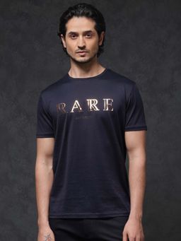 Rare Rabbit - Echon Navy Graphic Print Regular Fit T-shirt