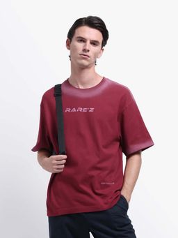 Rare Rabbit - Oakoe Red Ombre Print Oversized T-shirt