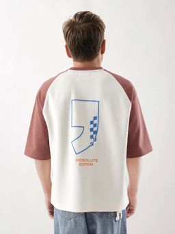 Rare Rabbit - Revalo Rust Graphic Print Oversized T-shirt