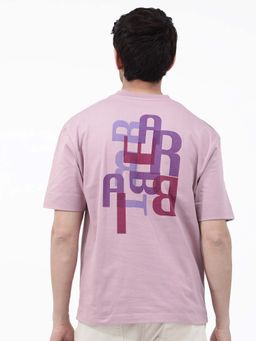 Rare Rabbit - Roan Dusky Pink Graphic Print Oversized T-shirt