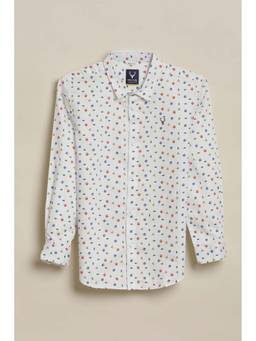 Allen Solly - Boys White Printed Casual Shirt