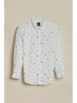 Allen Solly - Boys White Printed Casual Shirt