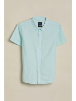 Allen Solly - Boys Light Blue Solid Casual Shirt
