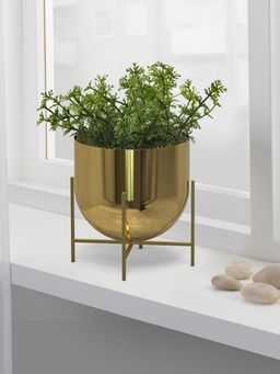 Metalsmith - Aluminium Plant Pot with Stand Plant Container For Home Decor