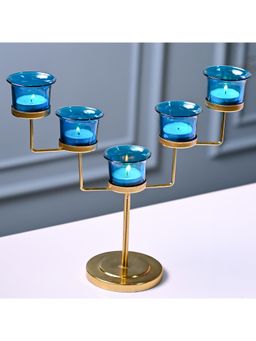 Voncasa - Turquoise 5 Votive T- Light Holder