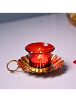 Voncasa - T-Light Holder Set of 2 - Turquoise (Pack of 2)