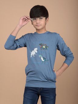 CRIMSOUNE CLUB - Boys Blue Graphic Print Sweatshirt