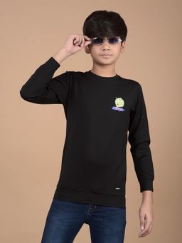 CRIMSOUNE CLUB - Boys Black Graphic Print Sweatshirt