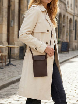 The House Of Ganges - Brown Walky Vegan Leather Mobile Sling Bag