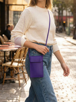 The House Of Ganges - Blue Walky Vegan Leather Mobile Sling Bag