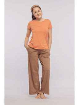 NeceSera - Home Orange Supima T-Shirt & Pyjama (Set of 2)