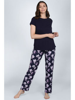 NeceSera - Navy Blue Happy Blossoms Pyjama