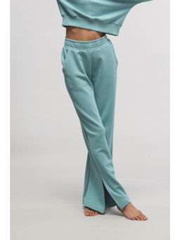 NeceSera - Aqua Blue Terry Travel Side-Slit Pyjama