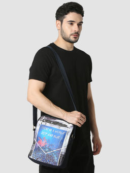 Spykar - Unisex Printed Multi-Color Sling Bag