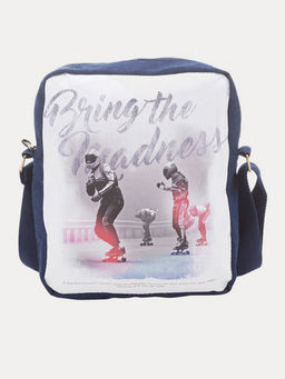 Spykar - Unisex Printed Blue Sling Bag