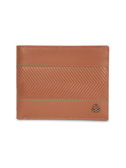 United Colors of Benetton - Men Rfid Protected Locarno Global Coin Wallet - Tan