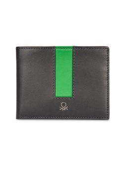 United Colors of Benetton - Men Rfid Protected Olten Slimfold Wallet - Black