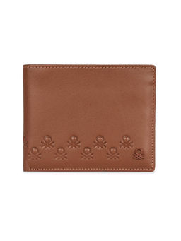 United Colors of Benetton - Men Rfid Protected Erlach Passcase Wallet - Tan