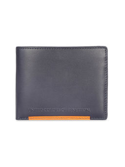 United Colors of Benetton - Men Rfid Protected Kloten Passcase Wallet - Navy Blue