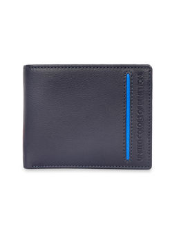 United Colors of Benetton - Men Rfid Protected Nyon Passcase Wallet - Navy Blue