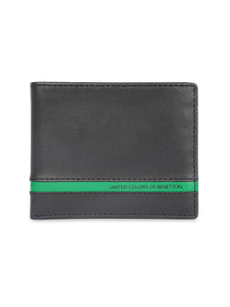 United Colors of Benetton - Men Rfid Protected Arnhem Passcase Wallet - Black