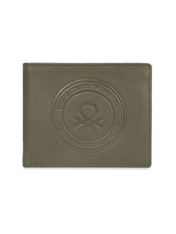 United Colors of Benetton - Men Rfid Protected Savile Global Coin Wallet - Olive
