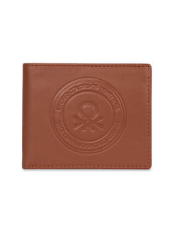 United Colors of Benetton - Men Rfid Protected Savile Global Coin Wallet - Tan