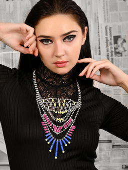 Odette - Extensive Multi-Layered Multicolour Necklace