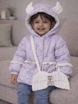 Little Surprise Box - Purple Angel Wings Quilted Hoodie and Sling