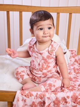 Softsens Baby - Brown Forest Fables Toile Drop Crotch Sleeveless Romper