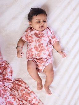 Softsens Baby - Brown Forest Fables Toile Short Sleeve Onesies