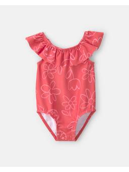 Carter's - Floral Swimsuit - Red