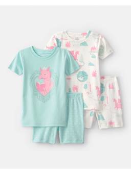 Carter's - Girls Printed T-Shirt And Shorts (Pack Of 2)