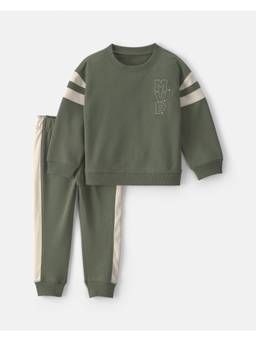 Carter's - Baby Boy 'Mvp' Striped French Terry Sweatshirt And Joggers