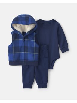 Carter's - Baby Boy Buffalo Check Long Sleeve Jacket Onesies And Joggers