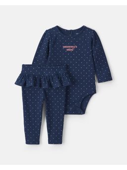 Carter's - Baby Girl 'Mommy'S Mini' Long Sleeve Onesies And Pants