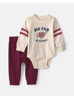 Carter's - Baby Boy 'Big Fan Of Mommy' Football Onesies And Joggers