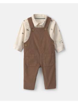 Carter's - Baby Boy Twill Long Sleeve Shirt And Dungree