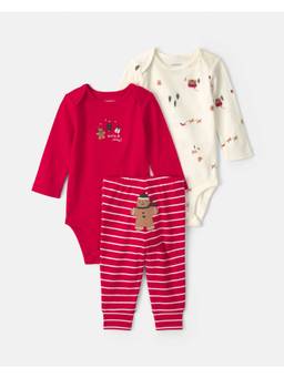 Carter's - Baby Boy Gingerbread Long Sleeve Onesies And Pants