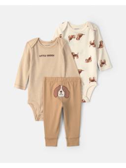 Carter's - Baby Boy Dog Long Sleeve Onesies And Joggers