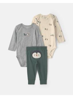 Carter's - Baby Boy Penguin Long Sleeve Onesies And Joggers